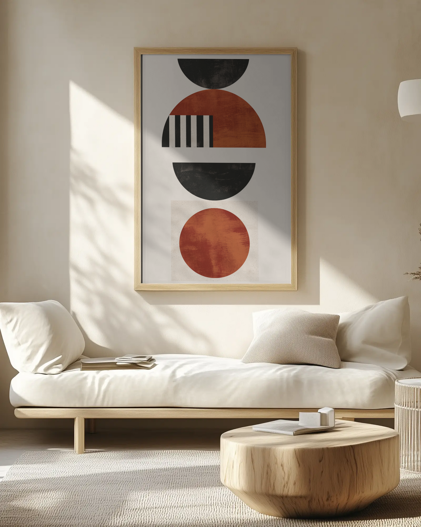 Geometric Totem I – “Balance” – Afro-Elegance Poster in Earth Tones